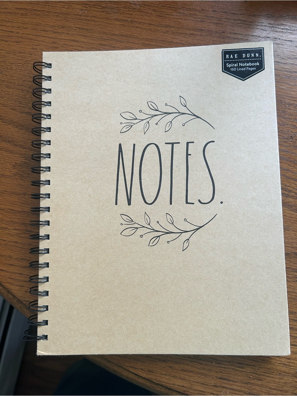 Rae Dunn "Notes" Spiral Notebook — 160 Lined Pages never used